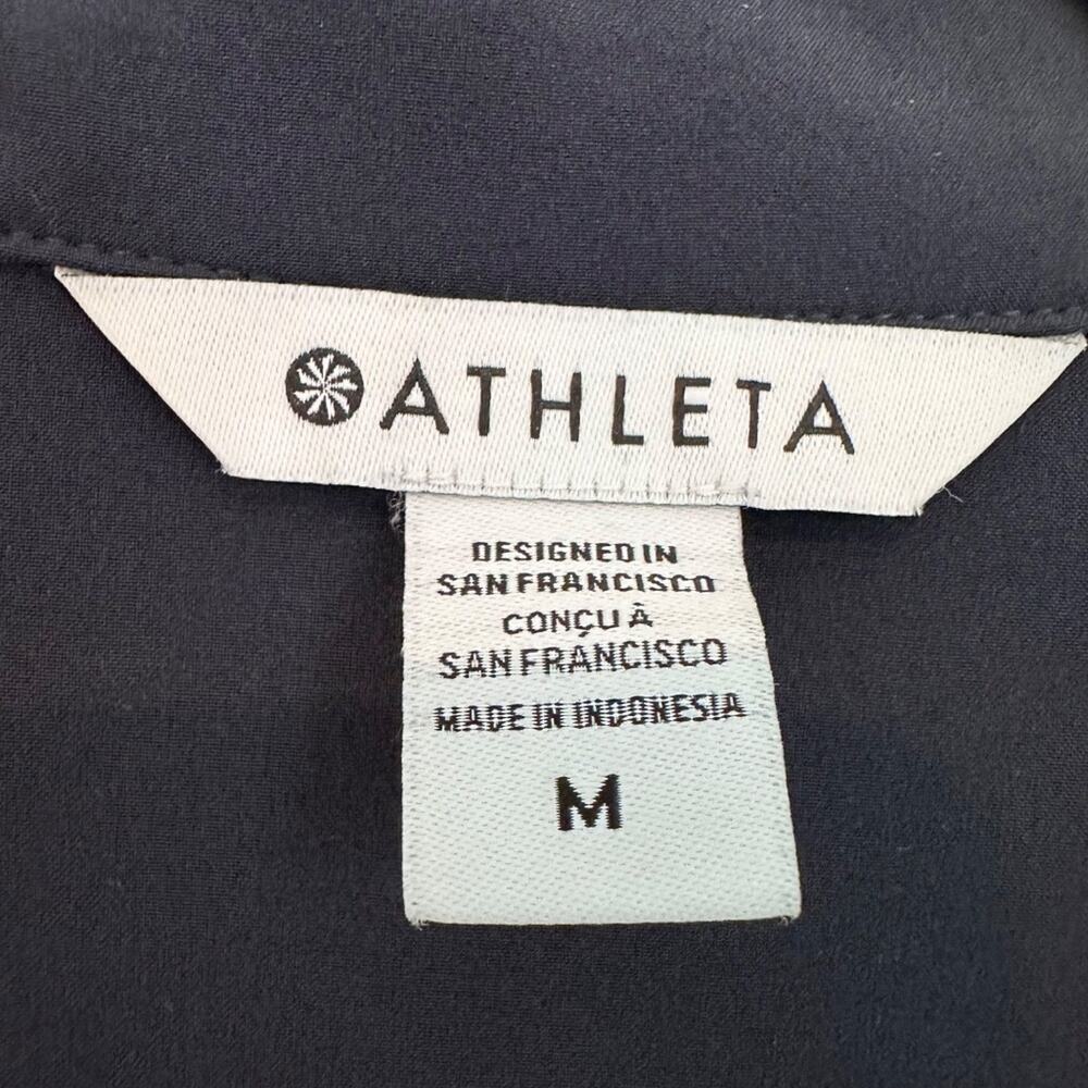 Athleta Avenue Short Sleeve Romper, Navy Blue, Size Medium - Picture 5 of 9